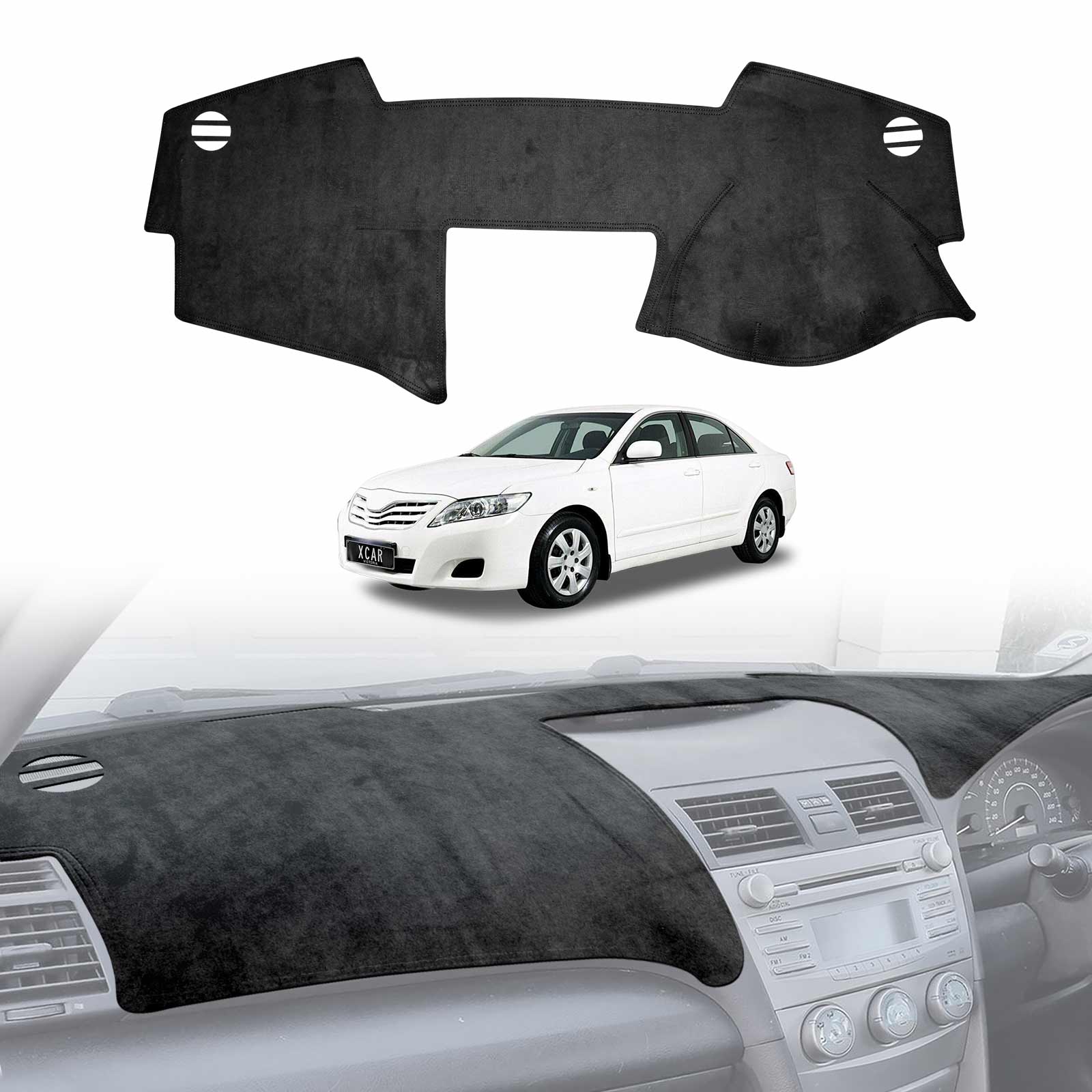 Toyota Camry Dash Cover 2007-2011 - Custom Fit Dashboard Mat In Dark Gray