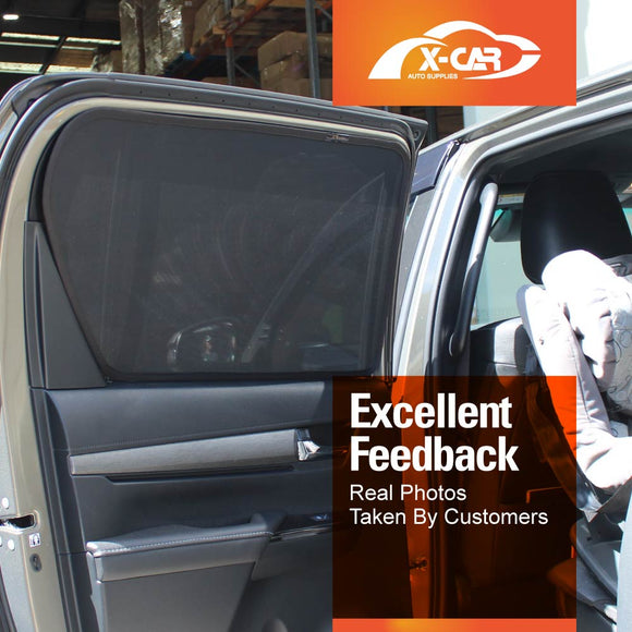 Window Sun Shades for Toyota Hilux SR5 Double Cab 2015-2025 Rear Windscreen Shade