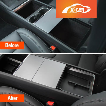 Tesla Model 3 Highland 2023-2025 Centre Console Organizer Tray Storage Container with Silicone Mat - 0
