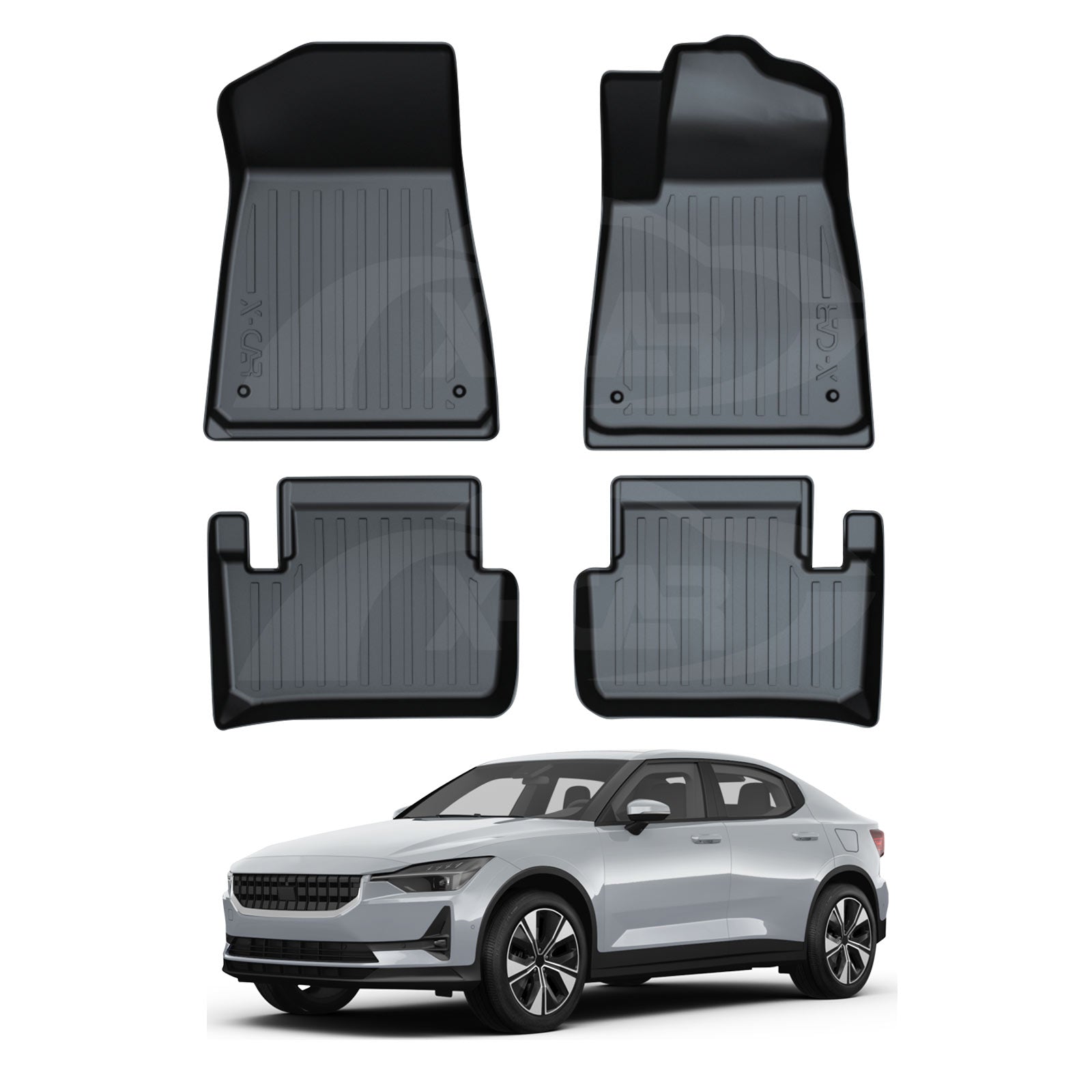 3D Floor Mats for Polestar 2 20212024 AllWeather Liners XCAR