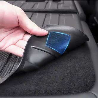 Velcro tape keeps it neatly in position.