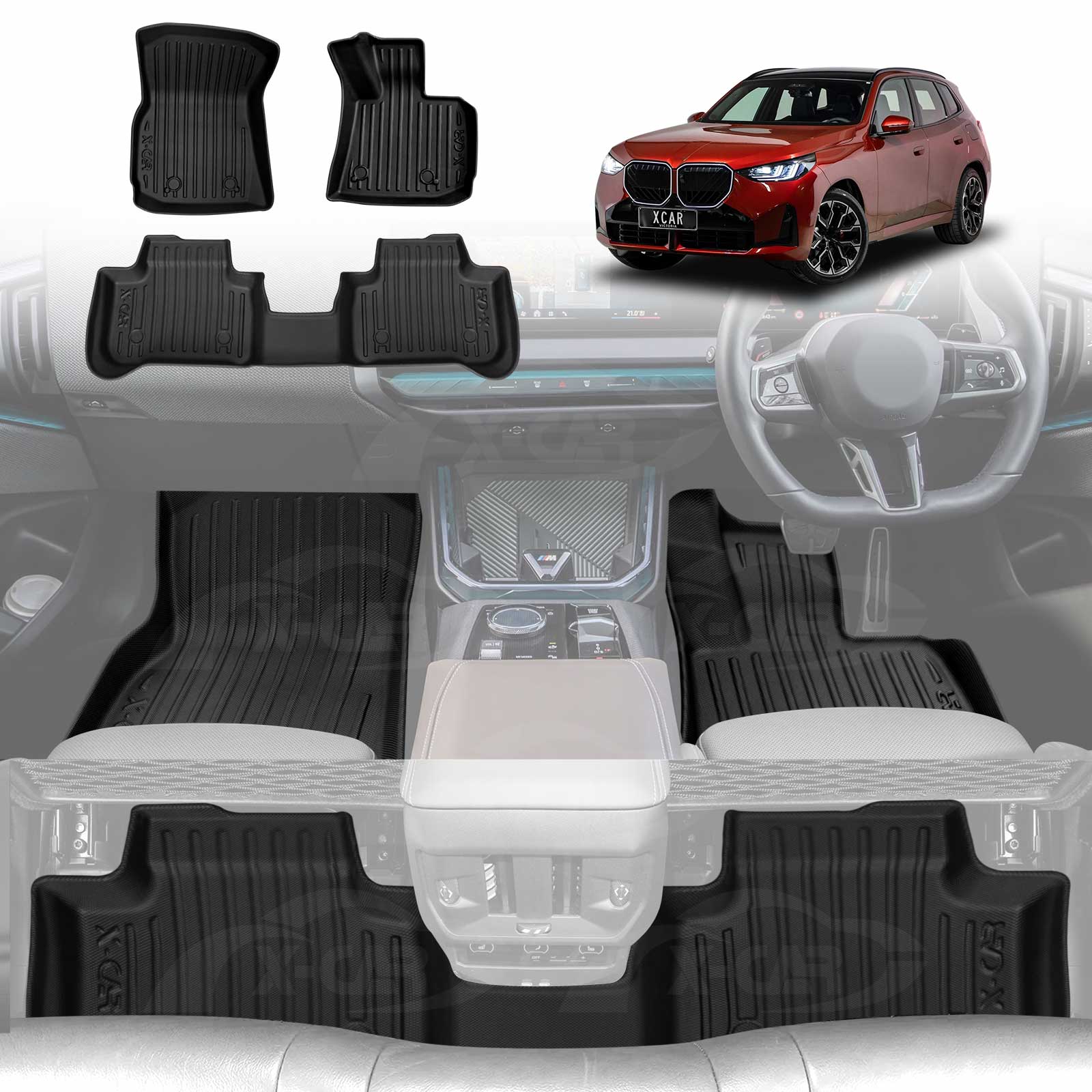 ELMASLINE 3D Gummimatten für BMW X3 (G45) 2024-2025 | Zubehör Fußmatten