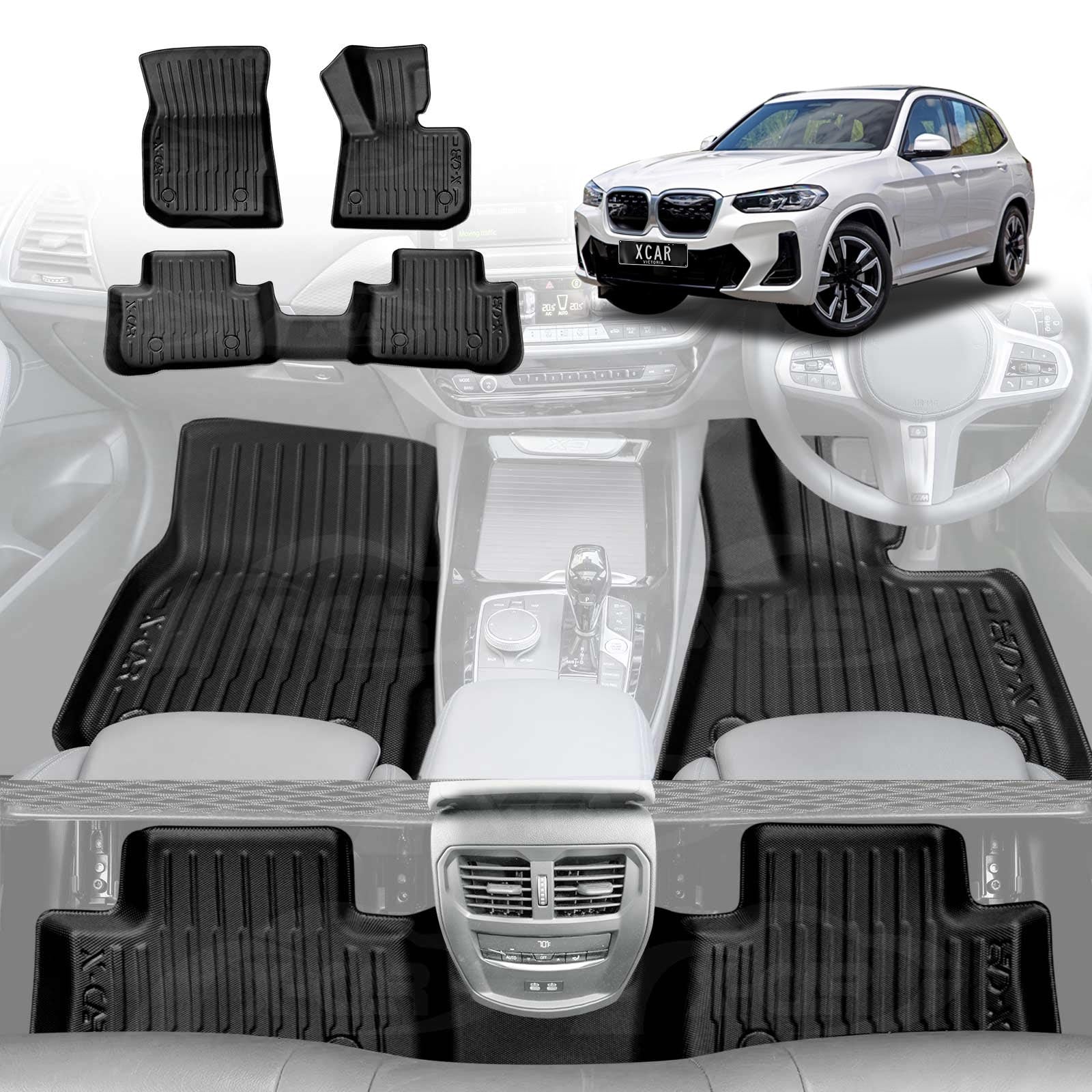3D Floor Mats for BMW iX3 2023-2025 All-Weather Liners | X-CAR