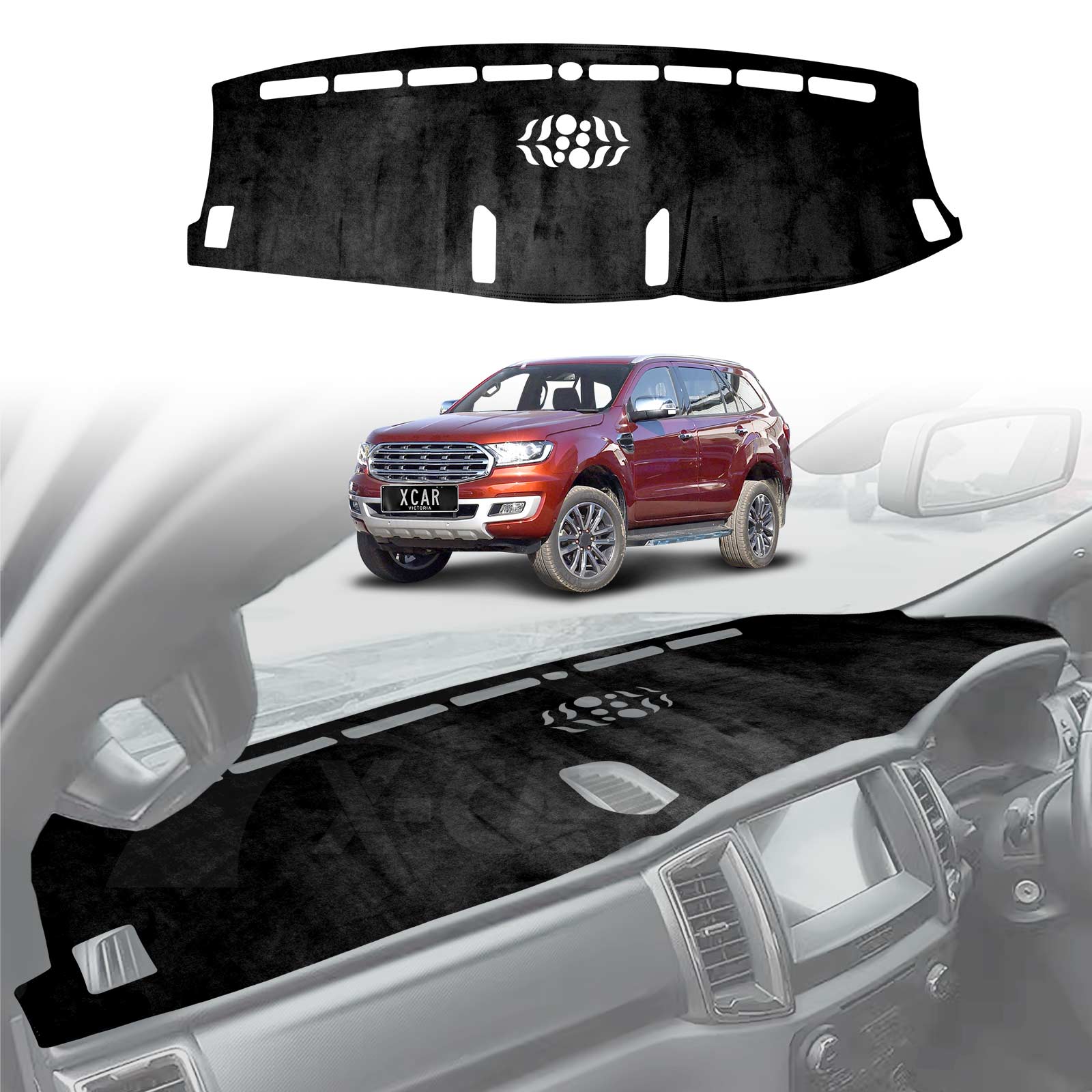 Dash Mat for Ford Everest 2015-2022 Non-Slip Dashboard Pad Cover