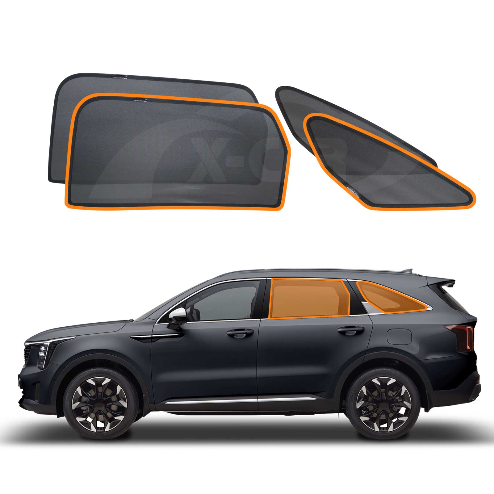 Window Sun Shades for Kia Sorento 20202024 Accessories XCAR