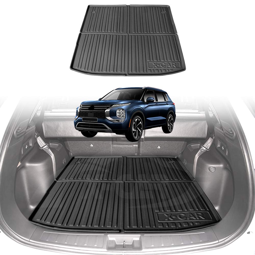 Tailored Rubber Boot Liner Mat For Mitsubishi Outlander PHEV 2021-2025 – Waterproof Black Tray