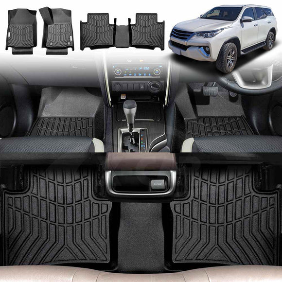 3D Floor Mats for Toyota Fortuner 2015-Onwards All-Weather Liners
