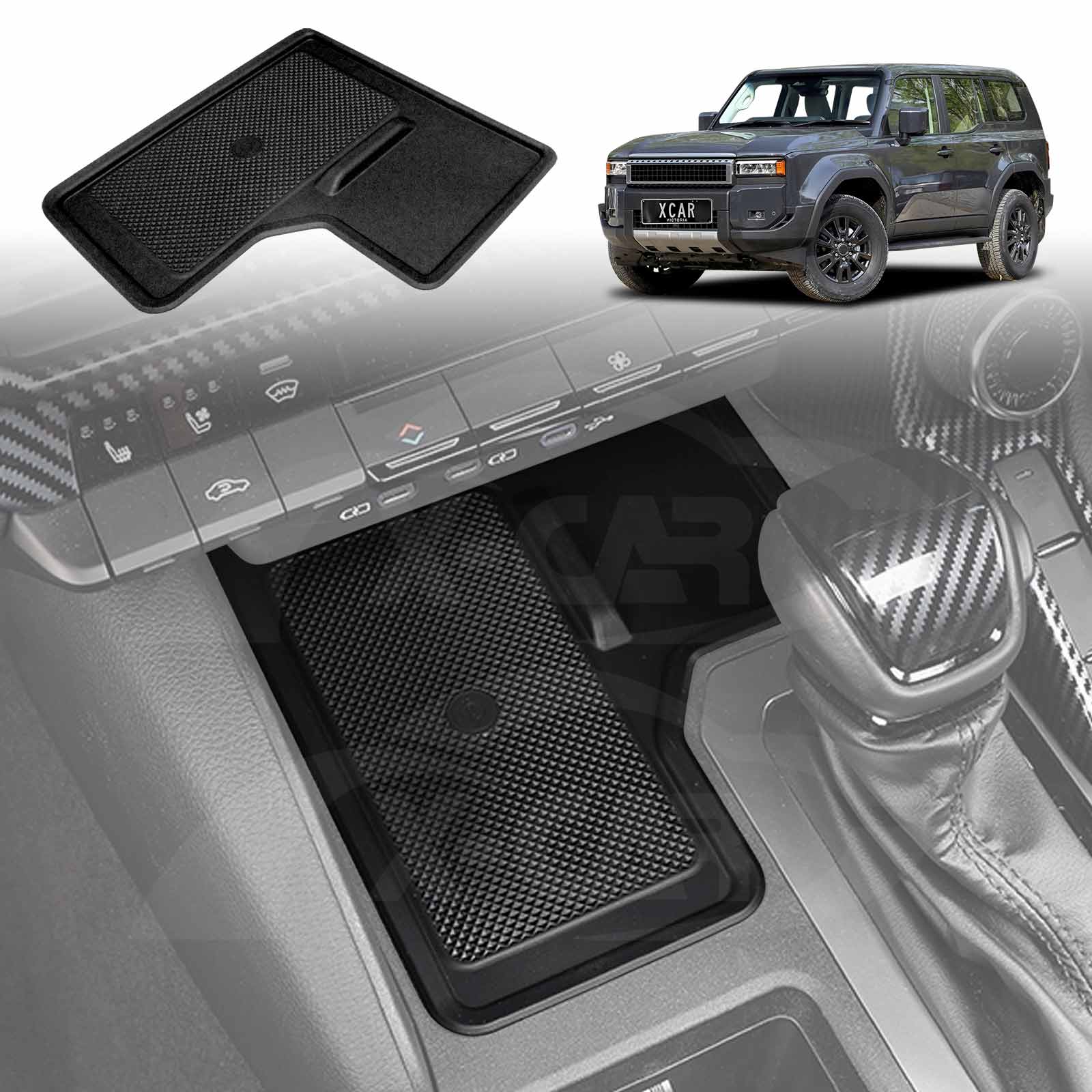 Wireless Charging Mat for Toyota Prado 250 2024-Onwards Center