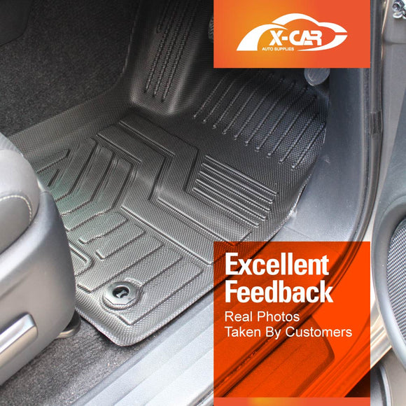 3D Floor Mats for Toyota Hilux Dual Cab Auto 2016-2025 All-Weather Car Liners