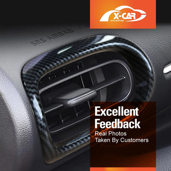 AC Vent Dashboard Frame Panel Trim for Toyota Yaris/Yaris Cross 2020-Onwards Carbon Fiber Style