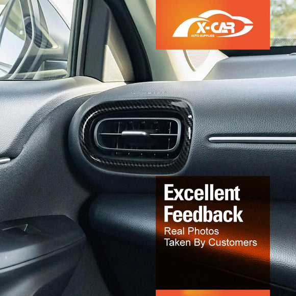 AC Vent Dashboard Frame Panel Trim for Toyota Yaris/Yaris Cross 2020-Onwards Carbon Fiber Style