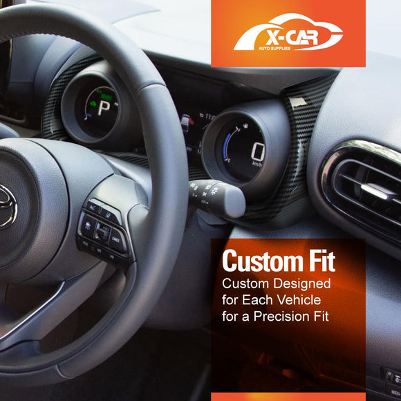 AC Vent Dashboard Frame Panel Trim for Toyota Yaris/Yaris Cross 2020-Onwards Carbon Fiber Style