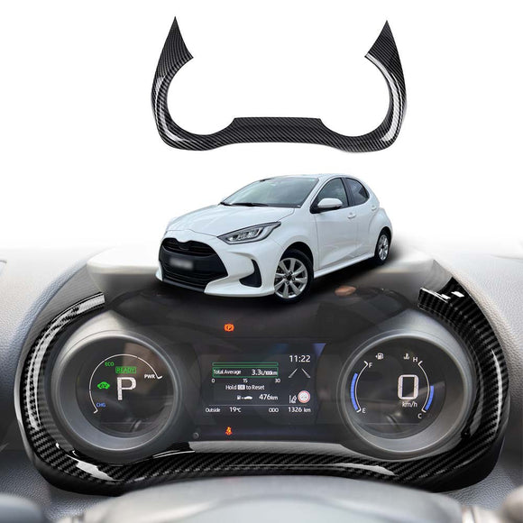 AC Vent Dashboard Frame Panel Trim for Toyota Yaris/Yaris Cross 2020-Onwards Carbon Fiber Style