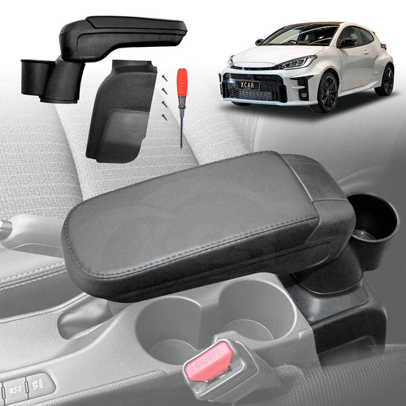 Central Armrest Storage Box with Cup Holder for Toyota Yaris GR 2021-Onwards Arm Rest Car Interior Accessories