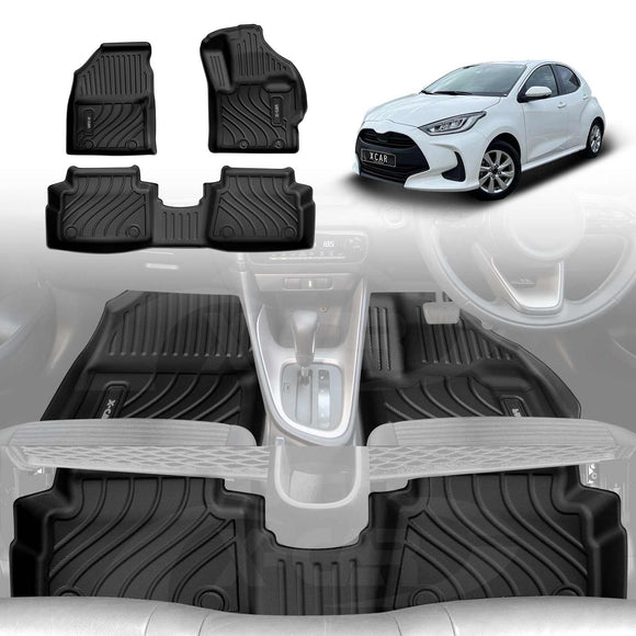 3D Floor Mats for Toyota Yaris Hatch 2020-Onwards All-Weather Car Liners