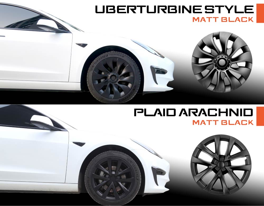 Tesla Model Wheel Protector Cover Hub Caps 18 Inch Rim Hubcaps  Accessories Matt Black X-CAR