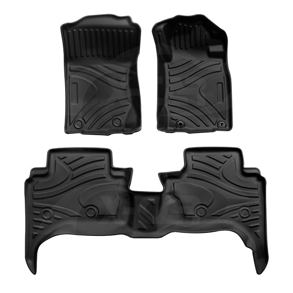 3D Floor Mats for Mitsubishi Triton MQ MR Double Cab 2015-2024 All-Weather Car Liners