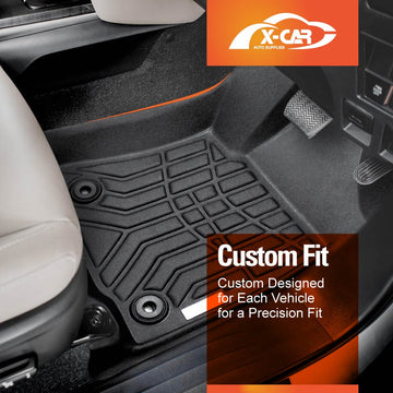 3D Floor Mats for Toyota Fortuner 2015-Onwards All-Weather Liners - 0