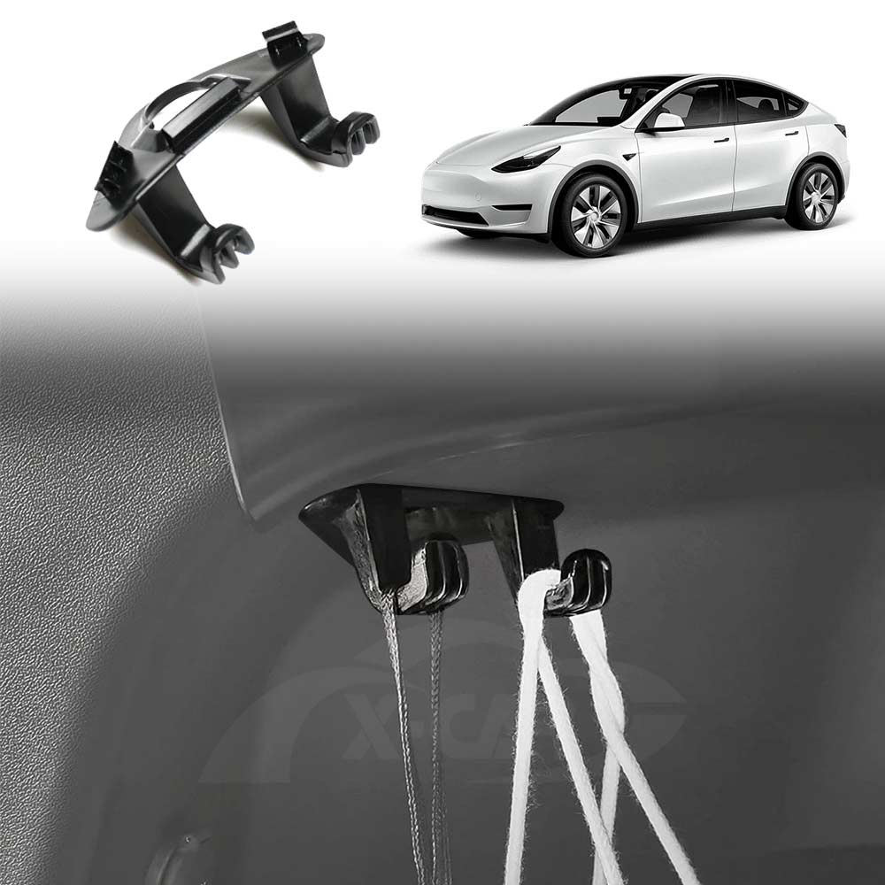 Tesla Model Y Rear Trunk Hook Boot Holding Clips Cargo Grocery Bag Holder  2022-2023 Accessories