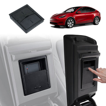 Armrest Hidden Storage Box for Tesla Model Y 2022-2025