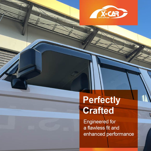 WeatherShields for Toyota LandCruiser 70/76/78/79 Series 2007-2025 Car Weather Shields Wind Deflectors Sun Visors