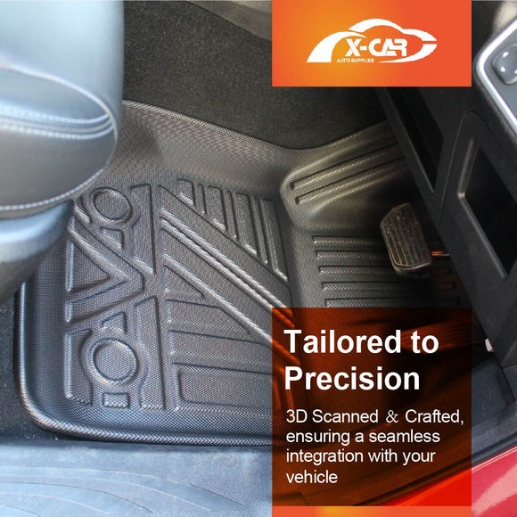 3D Front Floor Mats for GWM Cannon Single Cab 2025-Onwards Heavy Duty All Weather Car Mats Carpet Liner Set