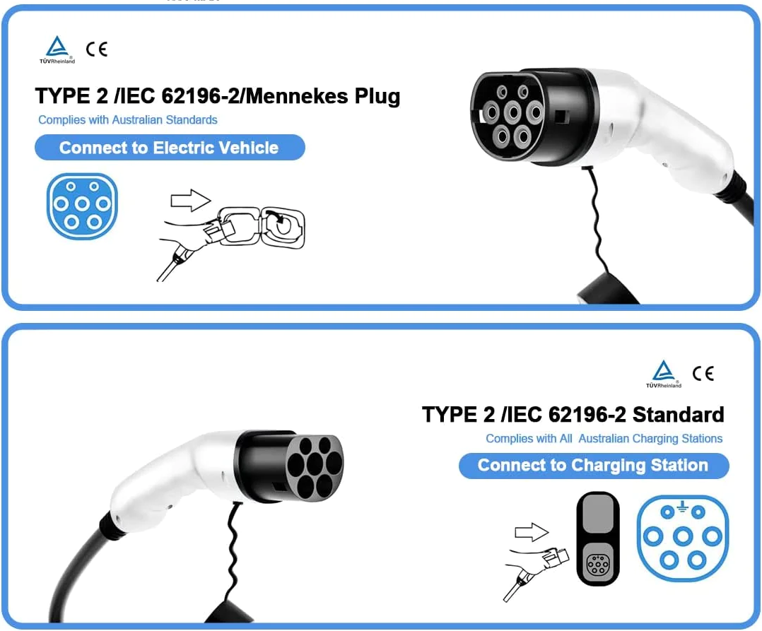 EV Power Charging Cable Type 2 to Type 2 5M 32A MG ZSEV