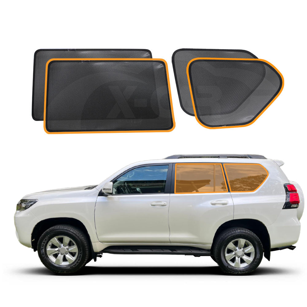 Window Magnetic Sun Shades for Toyota Prado 150 Series 2009-2024 Rear Windscreen Shade