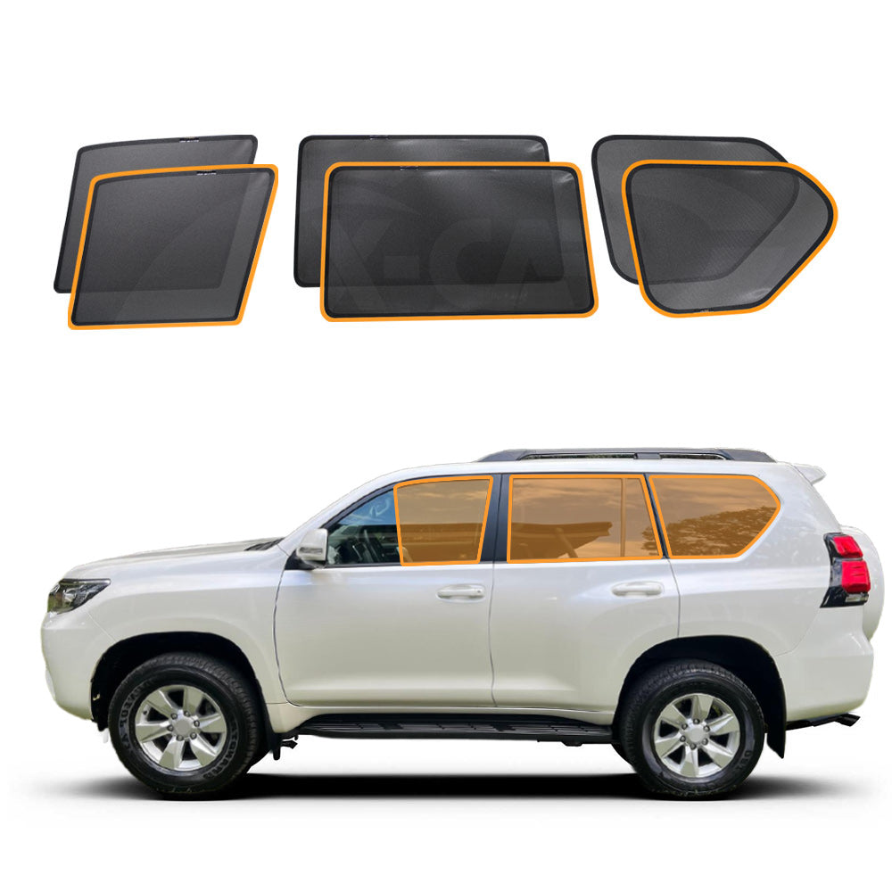 Window Magnetic Sun Shades for Toyota Prado 150 Series 2009-2024 Rear Windscreen Shade