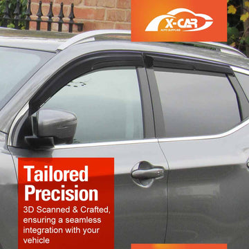 WeatherShields for Nissan QASHQAI 2014-2021 Car Weather Shields Wind Deflectors Sun Visors - 0