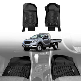 Floor Mats for Mazda BT-50 Single Cab UP UR 2011-2020 All-Weather Car Carpet Liners