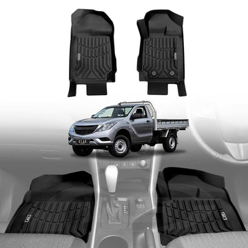 Floor Mats for Mazda BT-50 Single Cab UP UR 2011-2020 All-Weather Car Carpet Liners