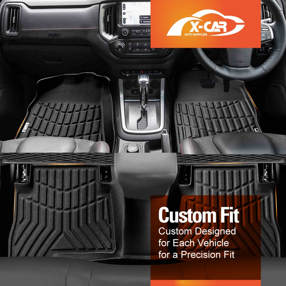 3D Floor Mats for Holden Colorado Dual Cab 2012-2020 All-Weather Car Liners - 0