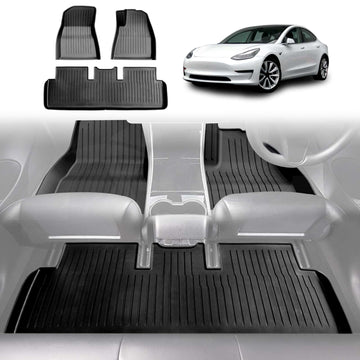 3D Floor Mats For Tesla Model 3 2017-2023 All-Weather Car Liners