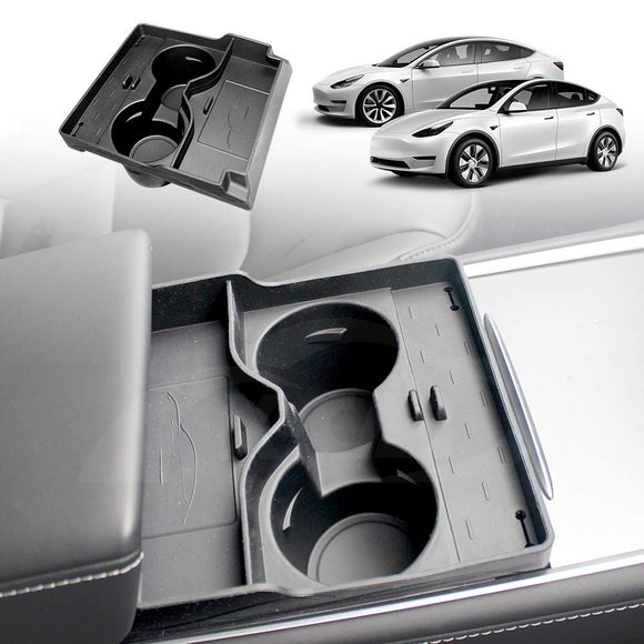 Tesla Model 3 2017-2023 and Model Y 2021-2025 Center Console Cup Holder Insert Tray