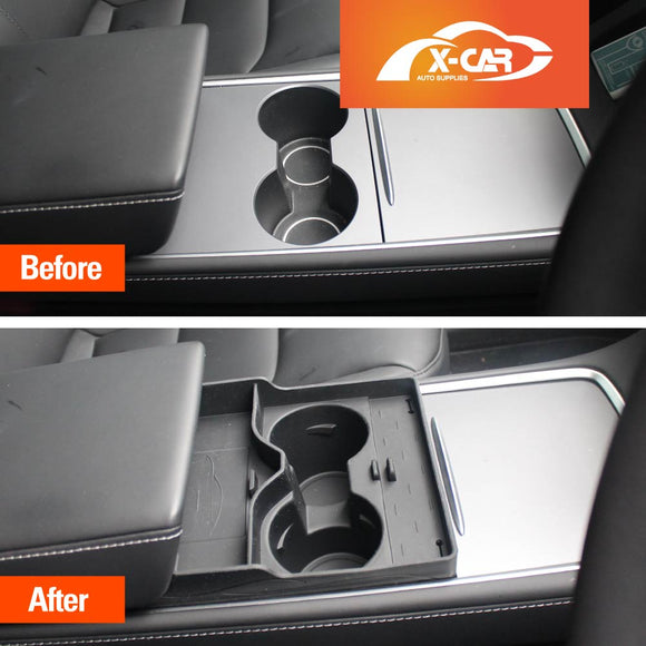 Tesla Model 3 2017-2023 and Model Y 2021-2025 Center Console Cup Holder Insert Tray