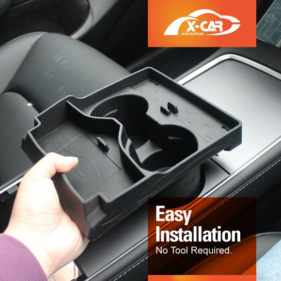 Tesla Model 3 2017-2023 and Model Y 2021-2025 Center Console Cup Holder Insert Tray
