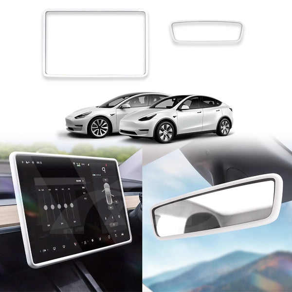 Tesla Model 3 / Y Screen Protector Rearview Mirror Frame Protection Silicone Cover