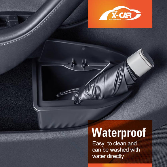 Tesla Model Y 2021-2025 Front Door Side Trash Can with Lid Storage Bin Set of 2