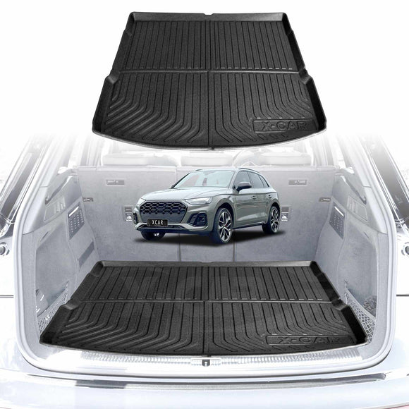 Boot Liner Back Seat Protector for Audi Q5 SQ5 2017-Onwards All Weather Heavy Duty Cargo Car Trunk Kick Mats