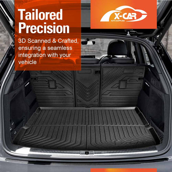 Boot Liner Back Seat Protector for Audi Q5 SQ5 2017-Onwards All Weather Heavy Duty Cargo Car Trunk Kick Mats