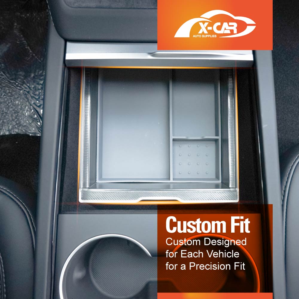 Tesla Model 3 Highland 2023-2025 Centre Console Organizer Tray Storage Container with Silicone Mat