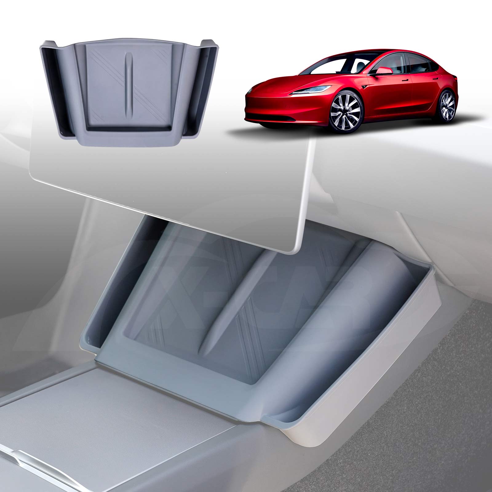 Tesla Model 3 Highland Center Console Wireless Charging Anti-Slip Silicone Mat - 0