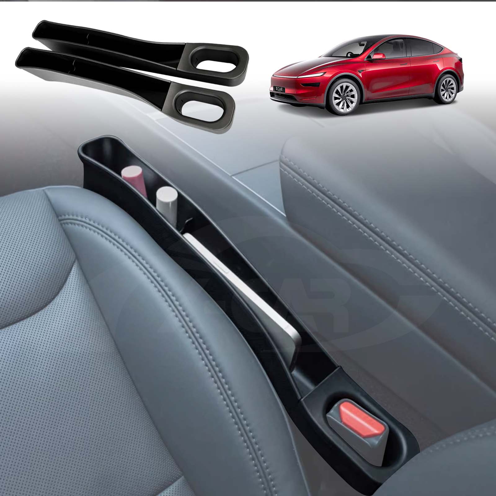 Tesla Model Y Juniper Console Car Seat Gap TPE Filler Box Organizer 2025-Onwards