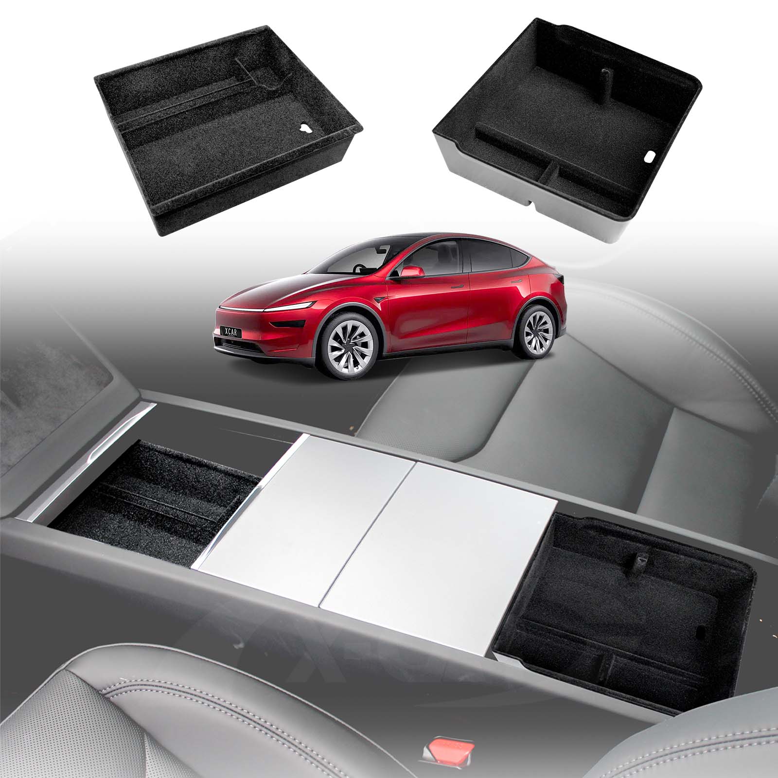 Tesla Model Y Juniper Centre Console Organizer Tray Armrest Storage Box 2025-Onwards