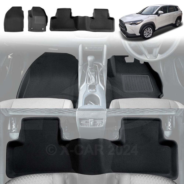 3D Floor Mats for Toyota Corolla Cross 2022-2025 All-Weather Car Liners