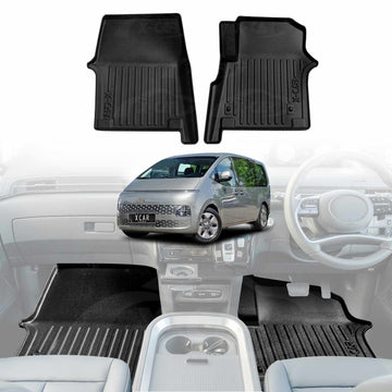 3D Floor Mats for Hyundai Staria 2021-Onwards All-Weather Car Liners