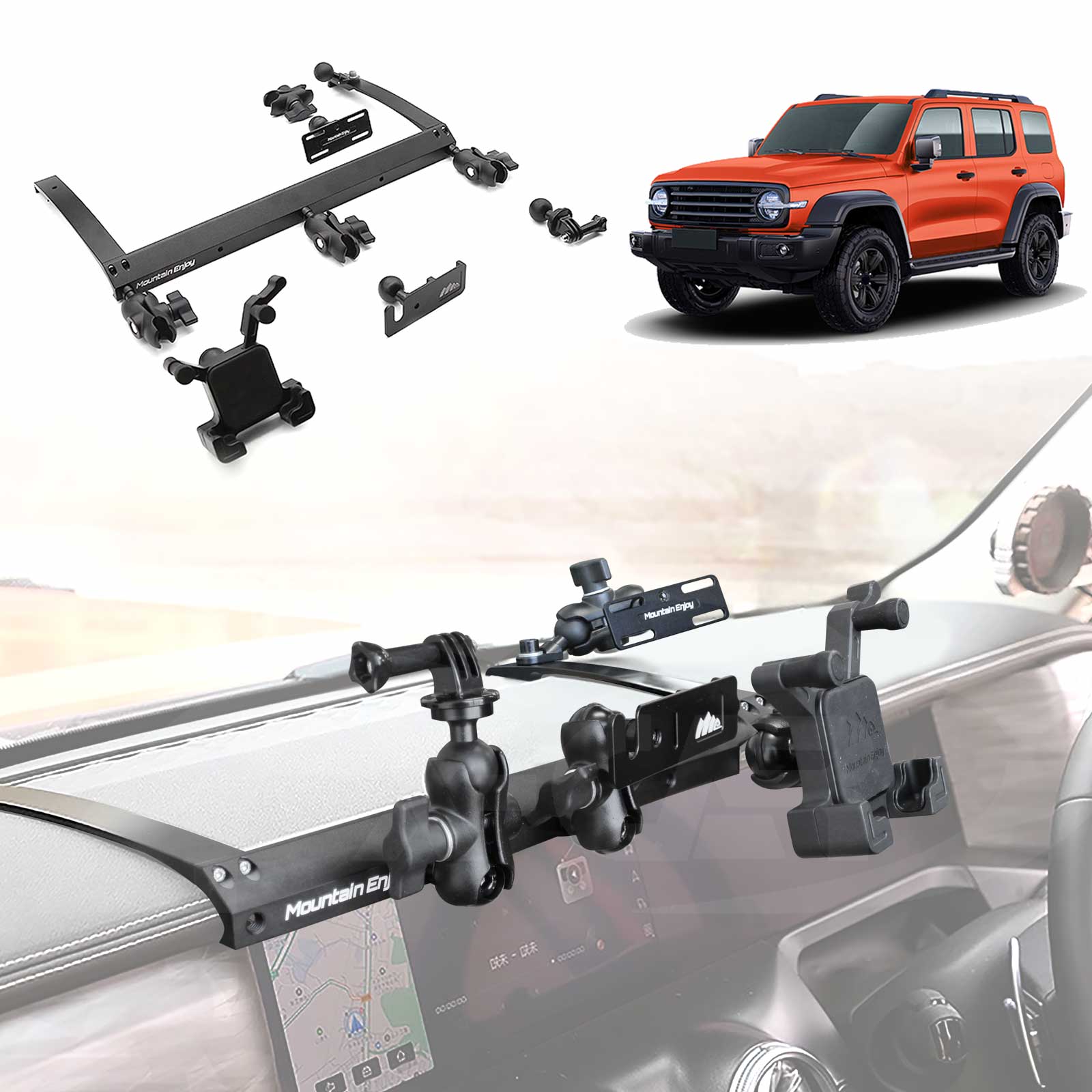 GWM Tank 300 Aluminium Dash Mount Bracket AU | X-CAR