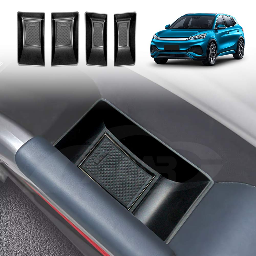 BYD Atto 3 2022-2025 Car Door Side Storage Box Tray Organizer Accessories Front and Rear Row Set of 4
