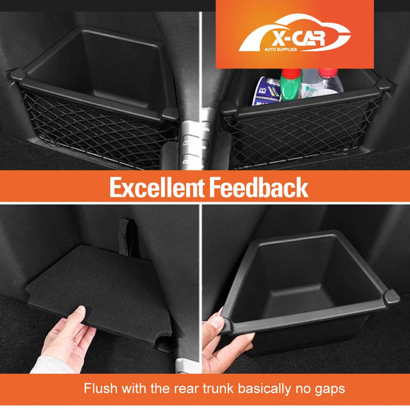 BYD Atto 3 2022-2025 Car Rear Trunk Storage Box Trunk Organizer Side Packets Tray Bins